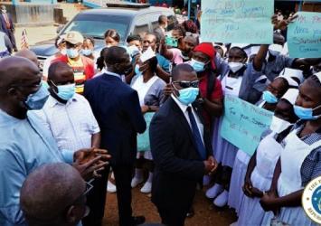 President Weah Interacts With Nursing Students In Grand Bassa County  Executive Mansion Photo