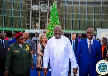 Pres. Weah in joyous mood at the OccasionExecutive Mansion