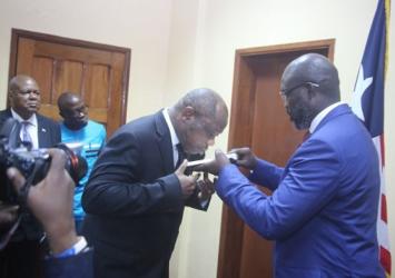 President Weah Swears-in Finance and Development Planning Minister TweahExecutive Mansion Photo