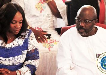 President Weah and First Lady Clar Marie Weah at the Independence Day Thanksgiving and Intercessory ServiceEXECUTIVE MANSION