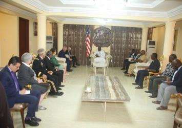 President Weah and U.S. Delegation during courtesy callExecutive Mansion Photo