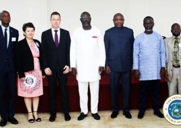 President Weah and cabinet ministers with the IFC DelegationExecutive Mansion