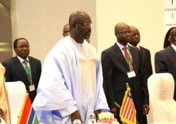 President Weah at the opening of the Summit.EXECUTIVE MANSION