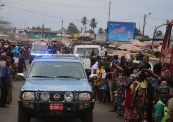 President Weah convoys arrives in Tubmanburg, Bomi CountyExecutive Mansion Photo