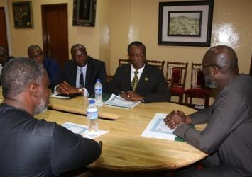 President Weah in a meeting with members of the Liberia Bankers AssociationExecutive Mansion Photo