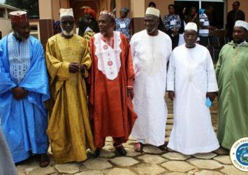 Some Islamic Clerics awaiting the arrival of President Weah at the Mosque for the Thanksgiving ServiceEXECUTIVE MANSION