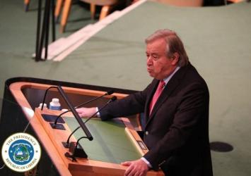 UN Secretary General addresses delegates and world leaders at the opening session of the UNGAExecutive Mansion Photo