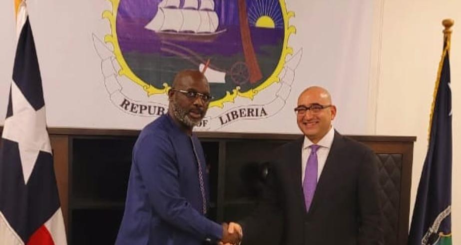 President Weah Receives Letter of Credence From Egyptian Envoy